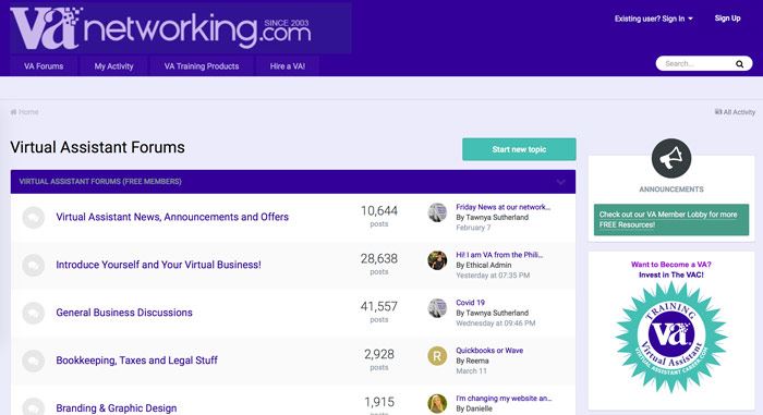 Virtual Assistant Forum